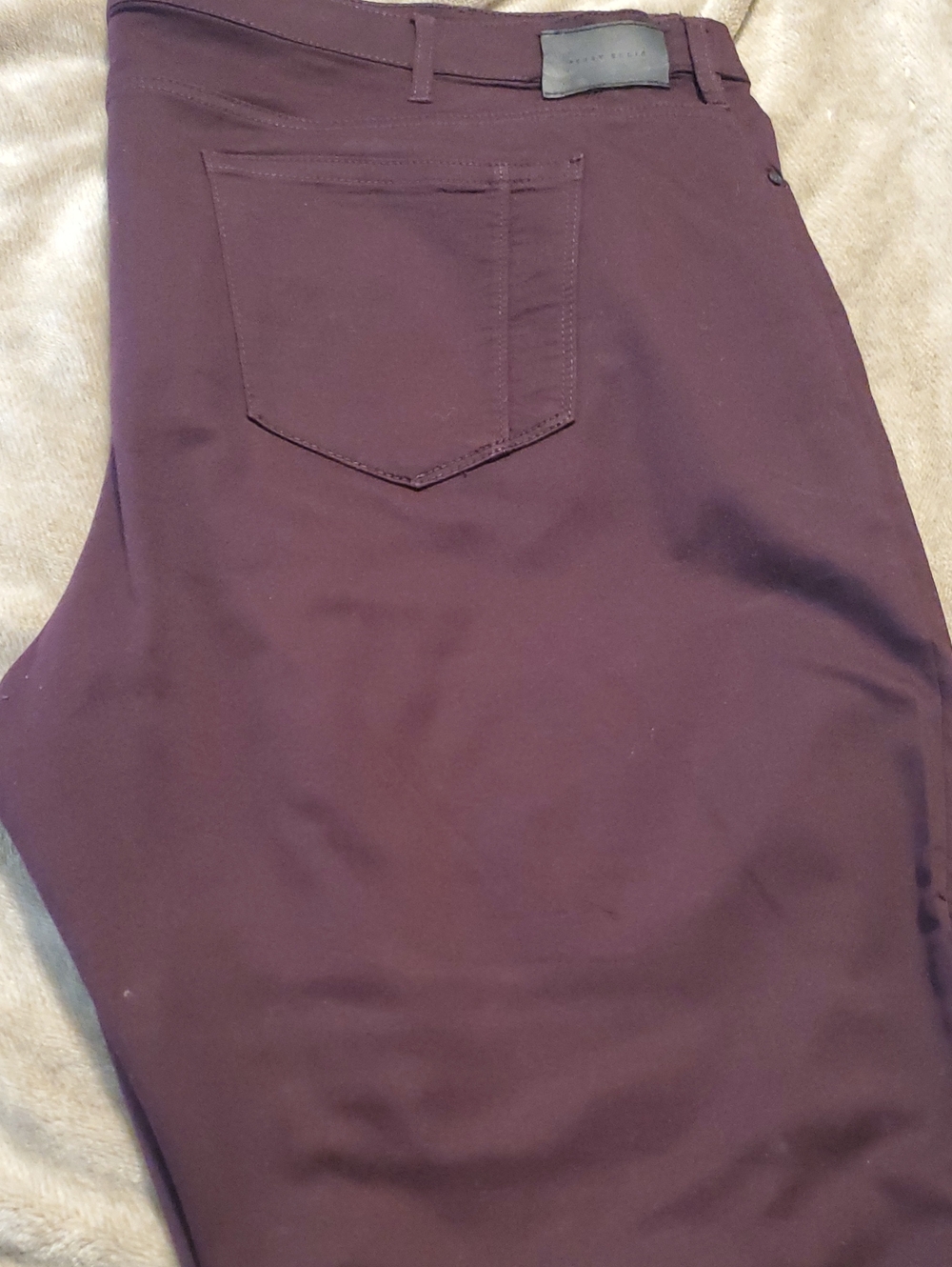 Perry Ellis Men's Deep Plum Pants